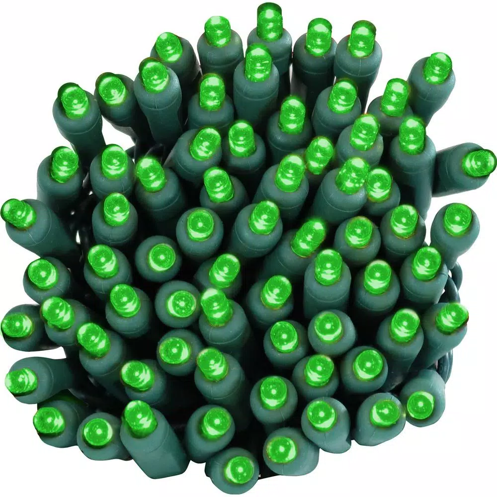 Sunnydaze Decor 22 ft. Green LED Angle String Lights, 70-Count Multi-Seasonal Novelty Bulbs