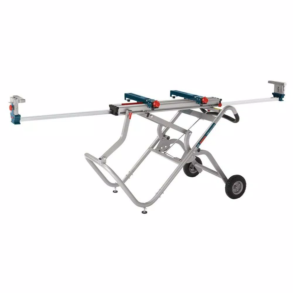 Bosch T4B Gravity Rise Miter Saw Stand with Wheels and Rapid-Release Mounts
