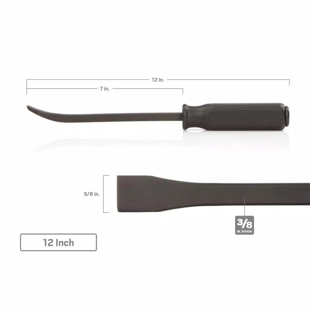 TEKTON 3-Piece Angled Tip Handled Pry Bar Set, 12 in., 17 in., and 25 in.