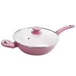 Gibson Home Plaza Cafe 3.5 qt. Aluminum Nonstick Saute Pan with Glass Lid, Lavender thumbnail 5