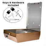 Alpine Industries Brushed Copper Stainless Steel C-Fold & Multi-Fold Paper Towel Dispenser thumbnail 5