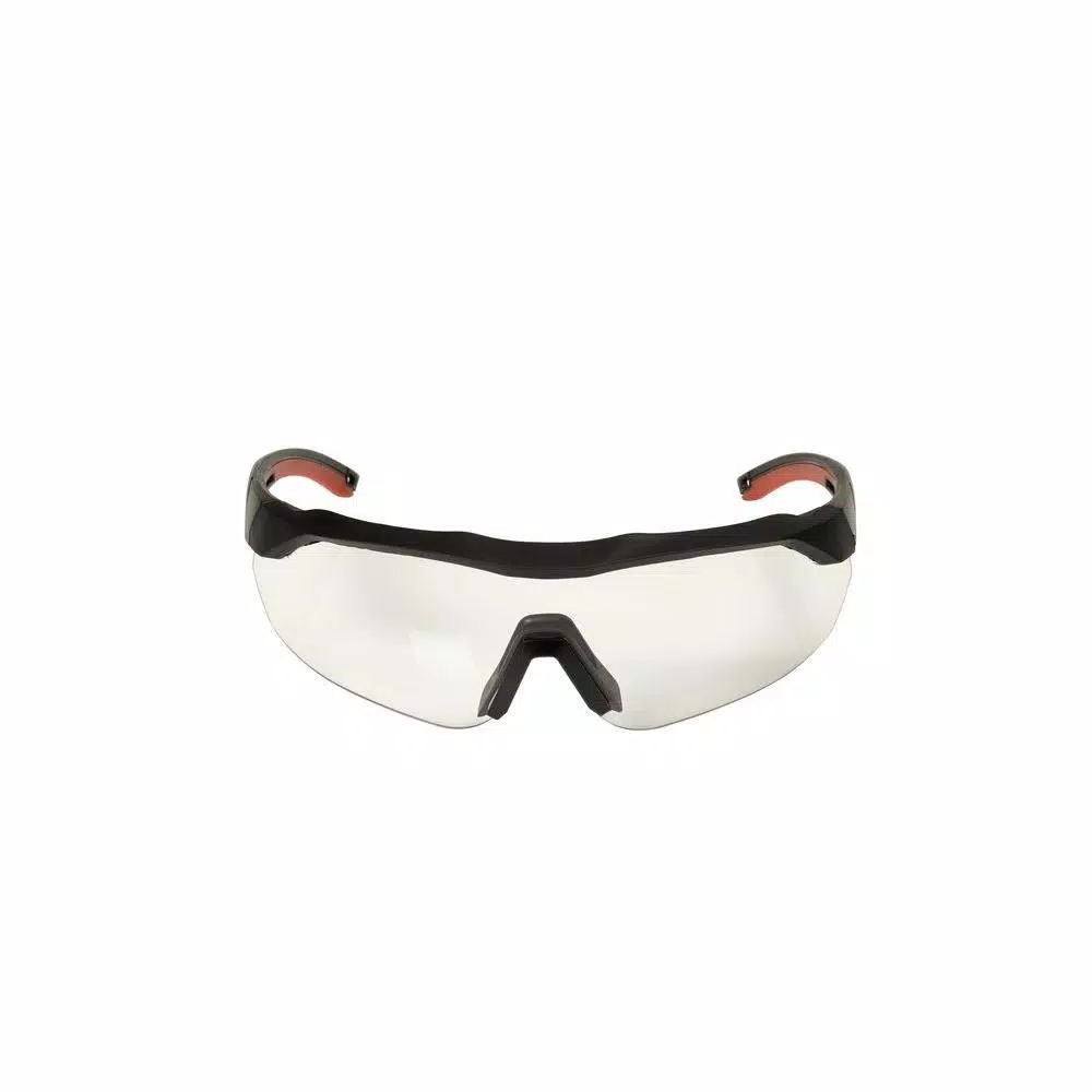 3M Performance Safety Eyewear, Black Frame with Clear Anti-Fog Lenses, Aerodynamic Design (4 Pack)