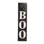 Glitzhome 47.83 in. Wooden BOO Porch Sign with Spider Web Halloween Decor thumbnail 1