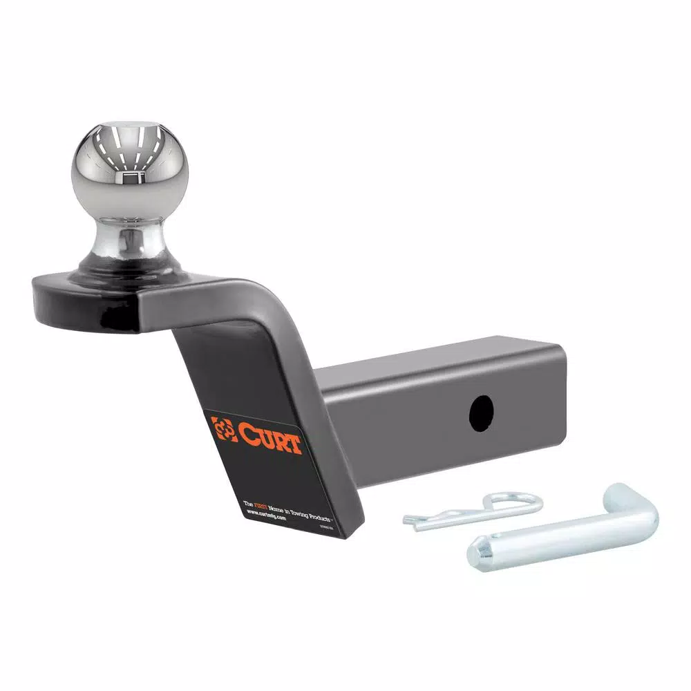 CURT Fusion Trailer Hitch Ball Mount, 2" Receiver, 2" Rise, 7,500 lbs. Capacity, 2" Ball
