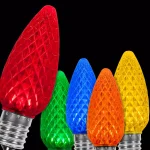 Wintergreen Lighting OptiCore C9 LED Multi-Color Faceted Christmas Light Bulbs, 25-Pack thumbnail 1