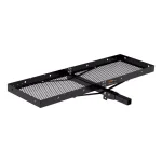 CURT 60" x 20" Black Steel Tray Cargo Carrier with 2" Folding Shank, 500 lbs. Capacity thumbnail 2