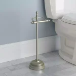 Moen Stockton Freestanding Pivoting Toilet Paper Holder, Brushed Nickel thumbnail 2