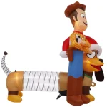 Disney Pixar Toy Story Woody and Slinky 5.6 ft. Pre-lit Inflatable Airblown Holiday Scene thumbnail 7
