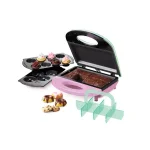Nostalgia 4-in-1 Bakery Bites Express Dessert Maker, 800W, Green/Pink thumbnail 1