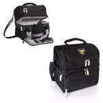Picnic Time Pranzo Pittsburgh Penguins Black Insulated Lunch Bag and Picnic Tote with Flatware Set thumbnail 2