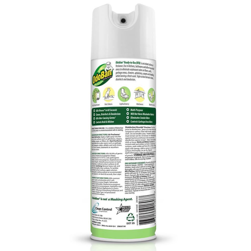 OdoBan Eucalyptus Disinfectant, Fabric and Air Freshener Continuous Spray, 14.6 oz.