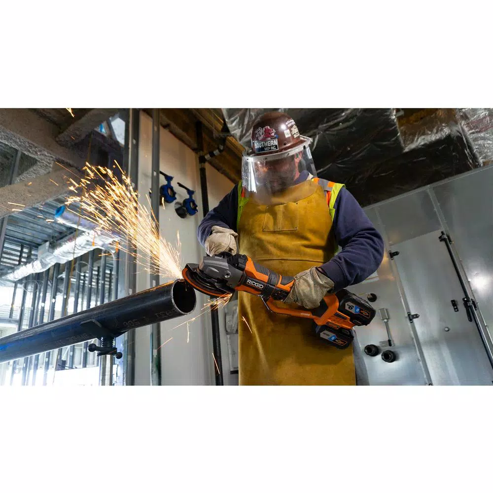RIDGID 18V OCTANE Brushless 7 in. Dual Angle Grinder Kit with 3.0 Ah Battery and Charger