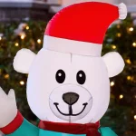 Home Accents Holiday Airblown Inflatables 6.5 ft LED Snowman, Polar Bear, and Penguin Christmas Inflatable thumbnail 5