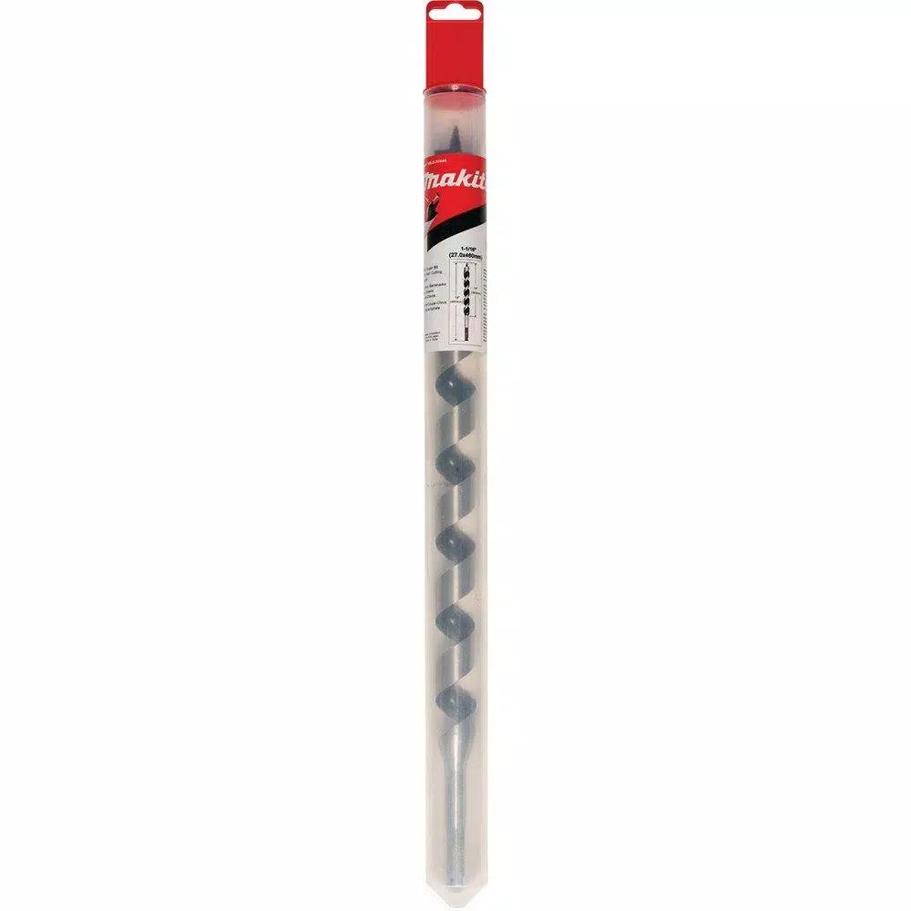 Makita 1-1/16 in. x 18 in. Steel Ship Auger Bit with 7/16 in. Hex Shank
