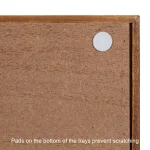 Kate and Laurel Lipton 16 in. Square Decorative Wood Tray with Black Metal Handles, Rustic Farmhouse Style thumbnail 5