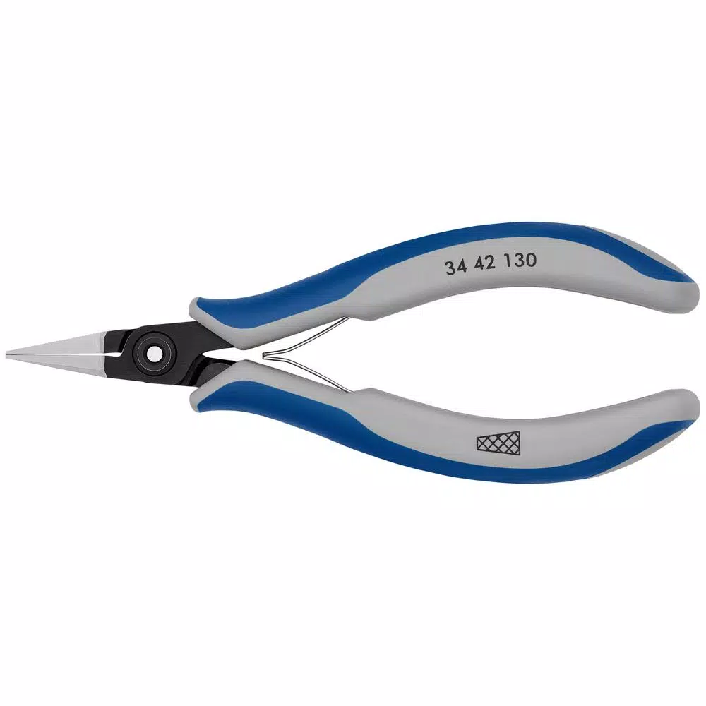 KNIPEX 5-1/4 in. Precision Electronics Gripping Pliers with Multi-Component Handles