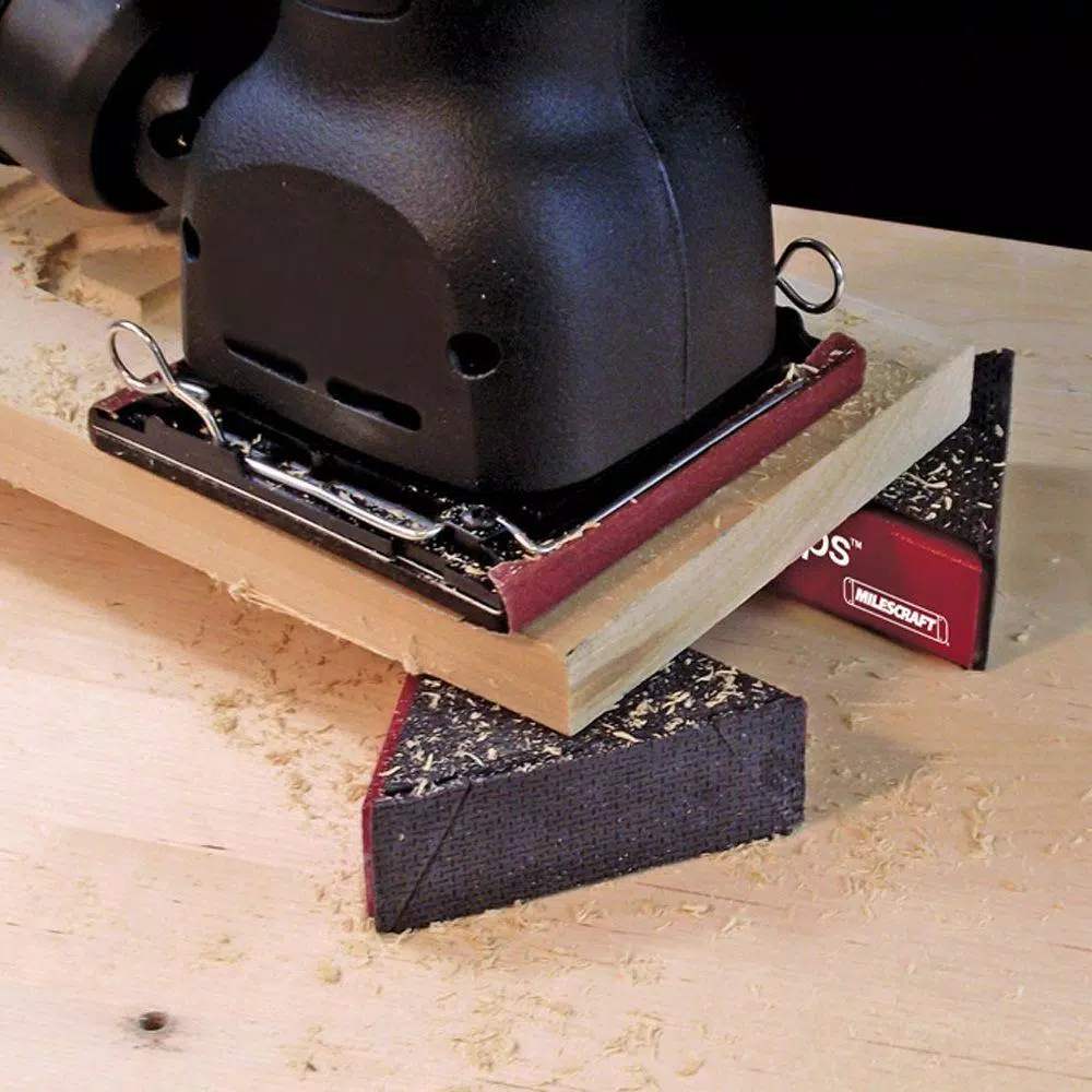 Milescraft TriGrips Non-Slip Work Supports, 4-Piece Set for Routing, Sanding, and Painting
