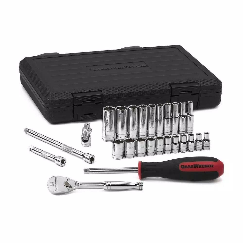 GEARWRENCH 26-Piece 1/4 in. Drive 12-Point SAE Mechanics Tool Set