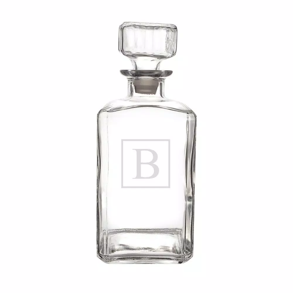 Cathy's Concepts Personalized Glass Whiskey Decanter with Beveled Stopper - 34 oz