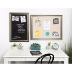 DesignOvation Macon Framed Linen Fabric Pinboard Memo Board - 23 x 29 in. thumbnail 5