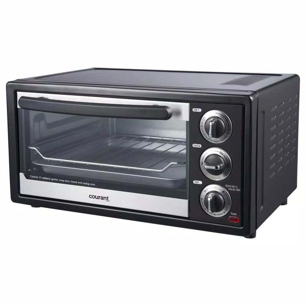 Courant 6-Slice Black Convection and Broil Toaster Oven