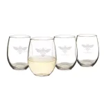 Cathy's Concepts Bee Thankful Stemless Wine Glasses, Set of 4, 21 oz. Hand-Blown Glassware thumbnail 6