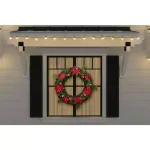Home Accents Holiday 36 in. Berry Bliss Pre-Lit Artificial Christmas Wreath with Warm White LED Lights and Timer thumbnail 2