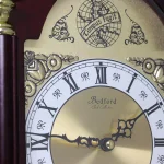 Bedford Clock Collection Redwood Mantel Clock with Chimes, Classic Wood Case with Quartz Movement thumbnail 5