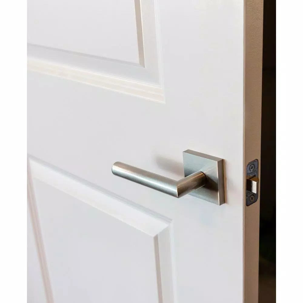Delaney Hardware Solid Zinc Satin Nickel Privacy Lever for Bed/Bath