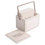 Home Essentials Harvest Devotions Wooden Coasters with Storage Holder, Set of 6 thumbnail 1