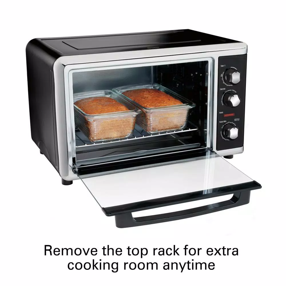 Hamilton Beach Countertop Convection Oven with Rotisserie, Black
