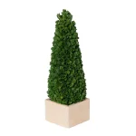 A & B Home Small Faux Boxwood Topiary Tree in Cream Terra Cotta Pot thumbnail 1