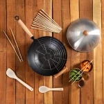 Honey-Can-Do Joyce Chen 10-Piece Carbon Steel Non-Stick Wok Set with Bamboo Accessories thumbnail 9