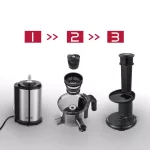 Boyel Living 200W Stainless Steel Slow Masticating Juicer, Quiet Cold Press Juicer with Reverse Function, Silver thumbnail 4