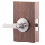 Copper Creek Satin Stainless Steel Privacy Lever for Bedroom and Bathroom thumbnail 2