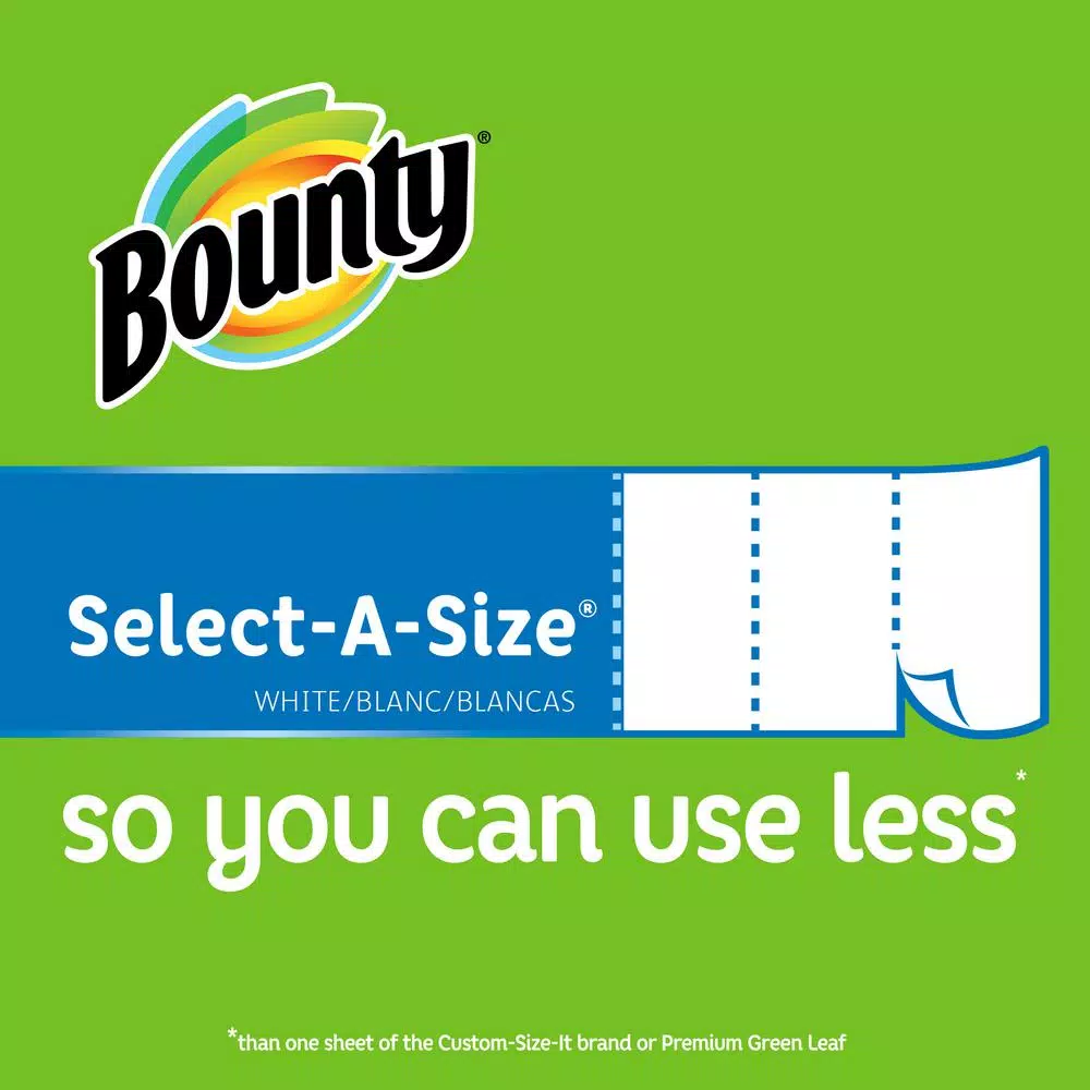 Bounty Select-A-Size White Paper Towel Rolls, 4 Double Rolls (6-Pack)