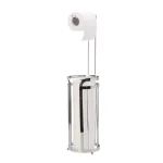 Bath Bliss Mod Collection Toilet Paper Holder and Reserve Stand with Storage in Chrome thumbnail 3