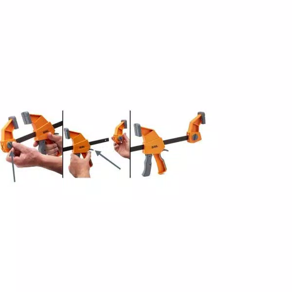 BORA Heavy-Duty 4-Piece Pistol Grip Clamp Set, 12 in. and 24 in.