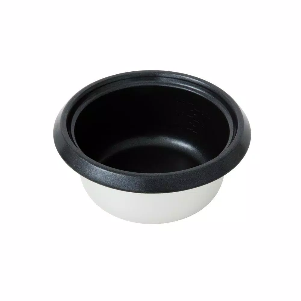PREMIUM 6-Cup Black Rice Cooker and Steamer with Non-Stick Pot and Tempered Glass Lid