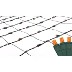 Northlight 4 ft. x 6 ft. Orange LED Net Style Christmas Lights with Green Wire thumbnail 1