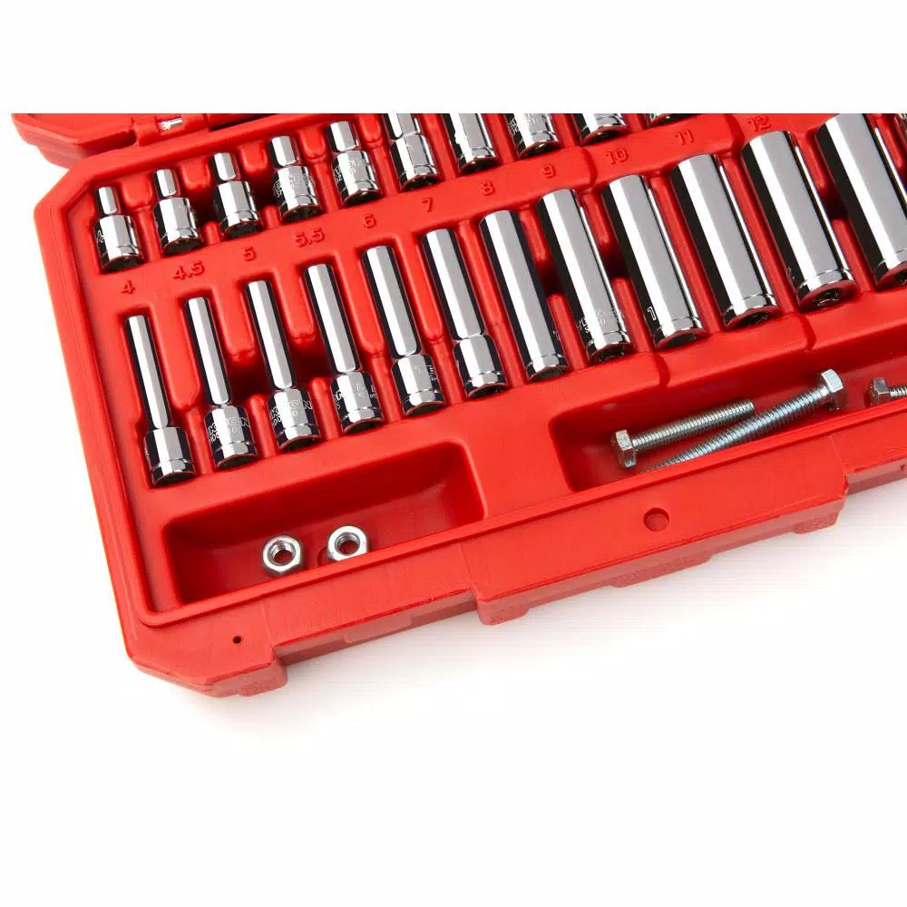 TEKTON 33-Piece 1/4 in. Drive 6-Point Metric Socket and Ratchet Set