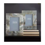 Two's Company Natural Grey Agate Picture Frame Set of 2 - 4x6 and 5x7 Sizes - Includes Gift Box thumbnail 2