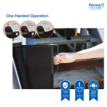 Perma Child Safety Extra-Tall and Extra-Wide Outdoor Retractable Gate, 41 in. H x 71 in. W, Black thumbnail 3