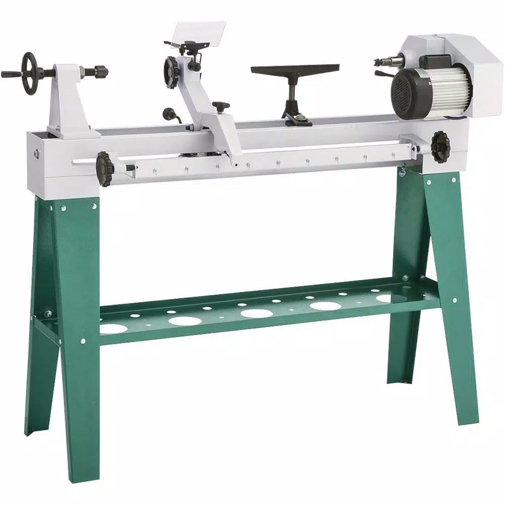 Grizzly Industrial 14 in. x 37 in. Wood Lathe with Copy Attachment, 3/4 HP, 110V