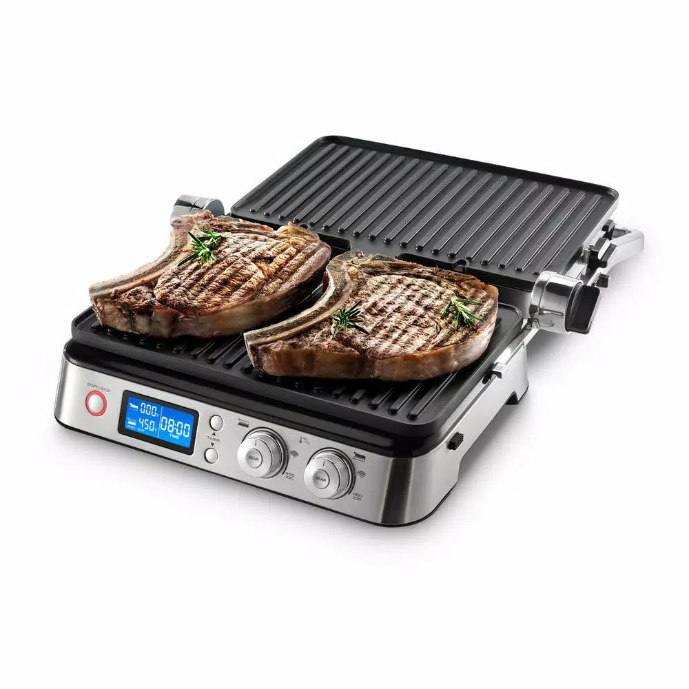 DeLonghi De'Longhi Livenza All-Day Indoor Electric Grill & Waffle Maker, 261 sq. in., Stainless Steel