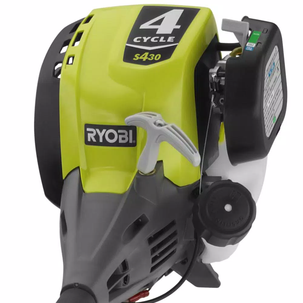 RYOBI 4-Cycle 30cc Straight Shaft Gas Trimmer, Attachment Capable