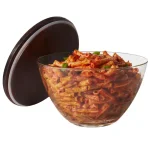 Libbey Urban Story XXL Glass Serving Bowl with Wood Lid, 173 oz Clear thumbnail 3