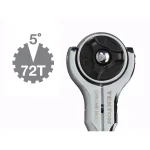 TEKTON 1/4 in. Drive 5 in. Swivel Head Ratchet, 72-Tooth thumbnail 3