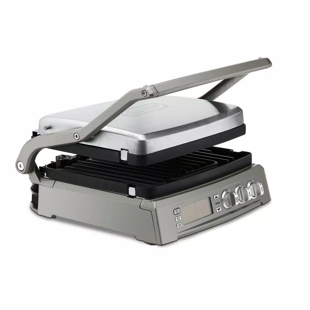 Cuisinart Griddler Elite 240 sq. in. Indoor Electric Grill and Panini Press, Brushed Stainless Steel