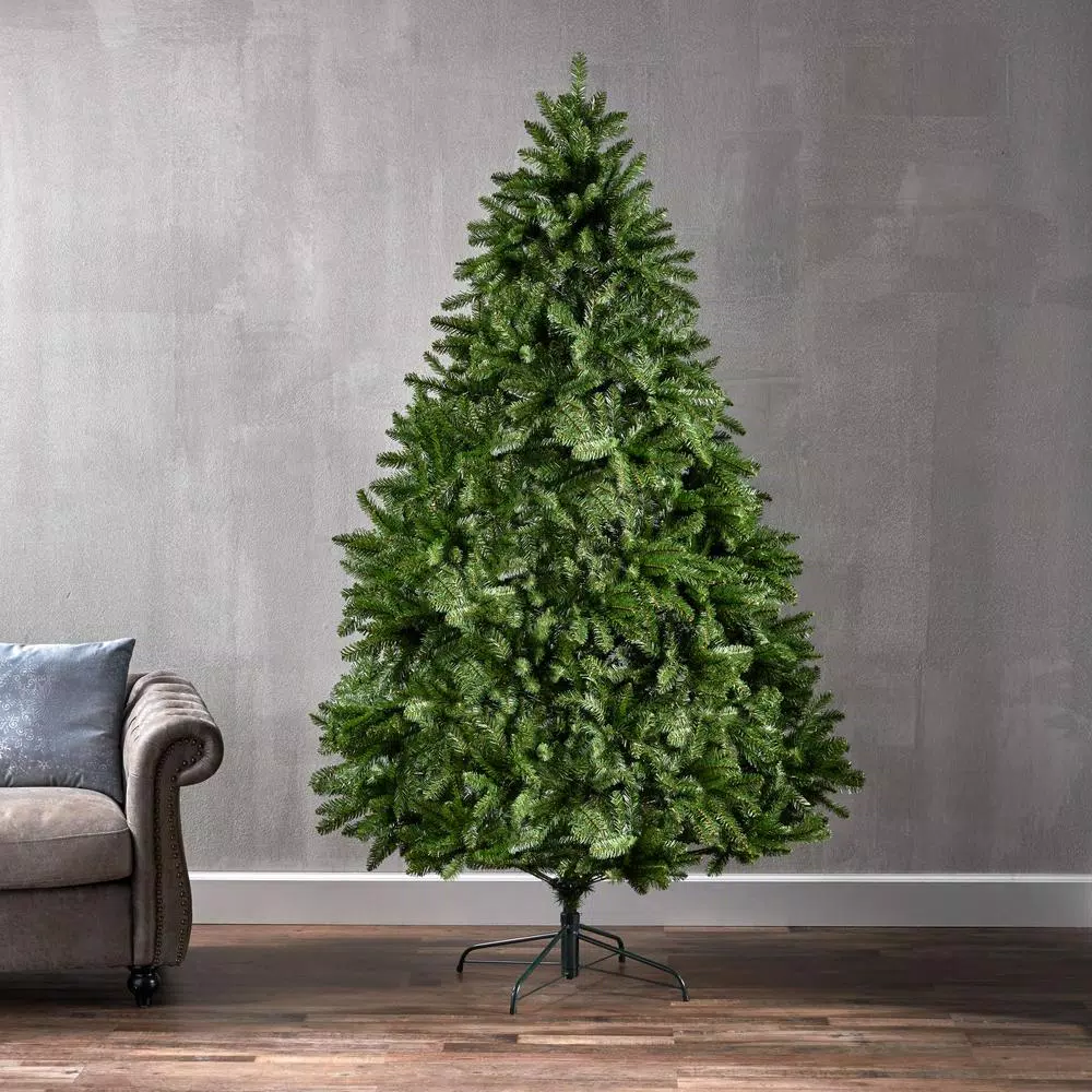 Noble House 7 ft. Norway Spruce Unlit Artificial Christmas Tree, Hinged Construction, 2231 Tips